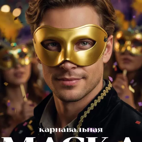 Карнавальная маска золотая 20×8 см – маска для маскарада из пластика