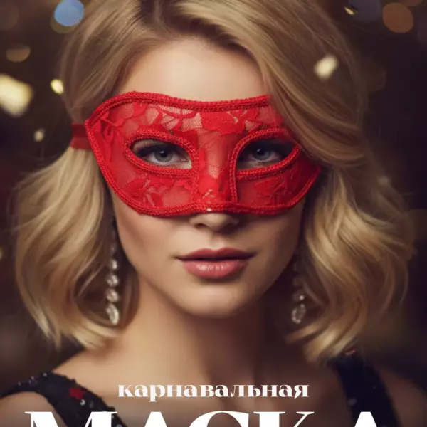 Красная кружевная карнавальная маска из пластика и кружева для маскарада, бала и вечеринки