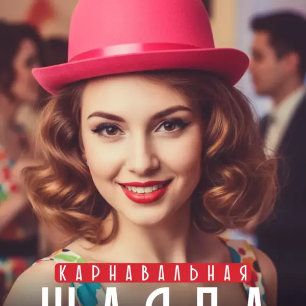 Карнавальная шляпа котелок розовая унисекс размер 58 для вечеринки, фотосессии и праздника