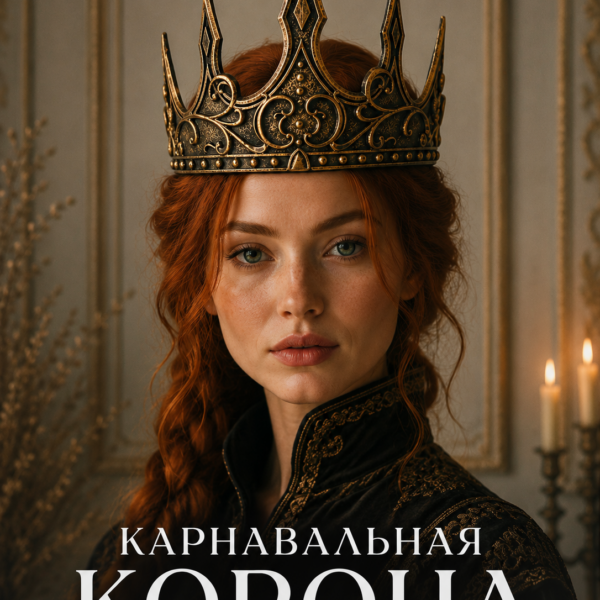 Карнавальная корона женская золотая королевская на резинке для маскарада, фотосессии и косплея